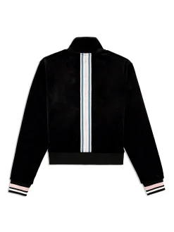 Adele Velour Track Jacket- Black Beauty