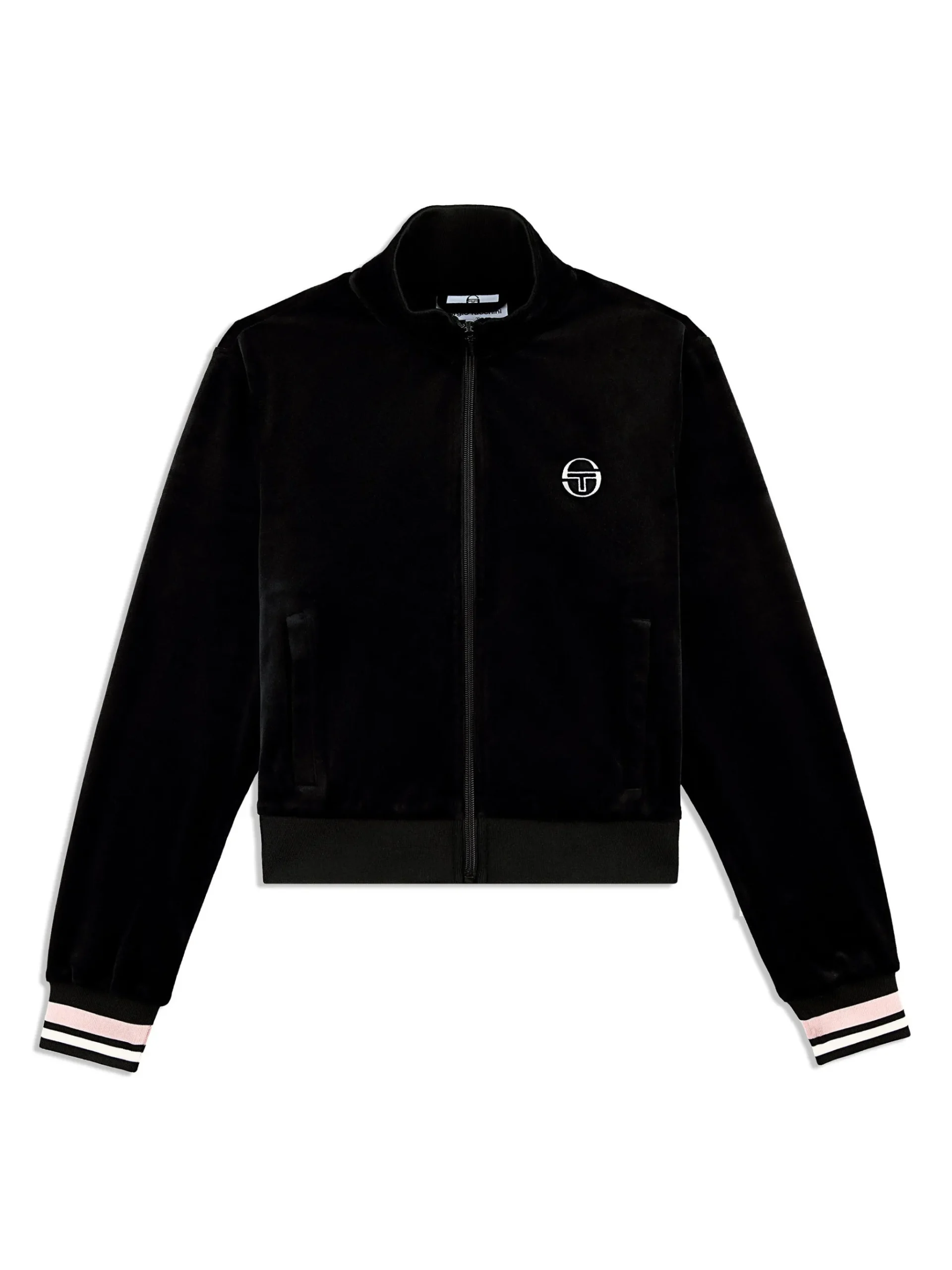 Adele Velour Track Jacket- Black Beauty