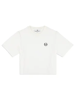 Adele Velour T-Shirt- Gardenia