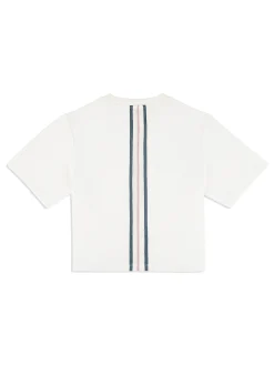 Adele Velour T-Shirt- Gardenia