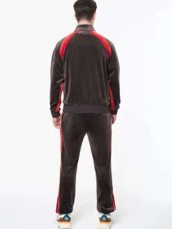 Banda Velour Track Jacket- Mulch