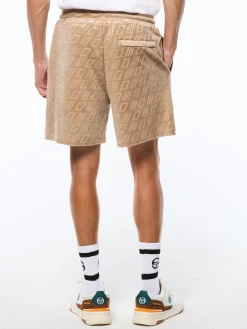 Bandiera Debossed Velour Short-Humus