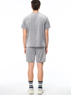 Cresta Velour Pocket T-Shirt-Sleet