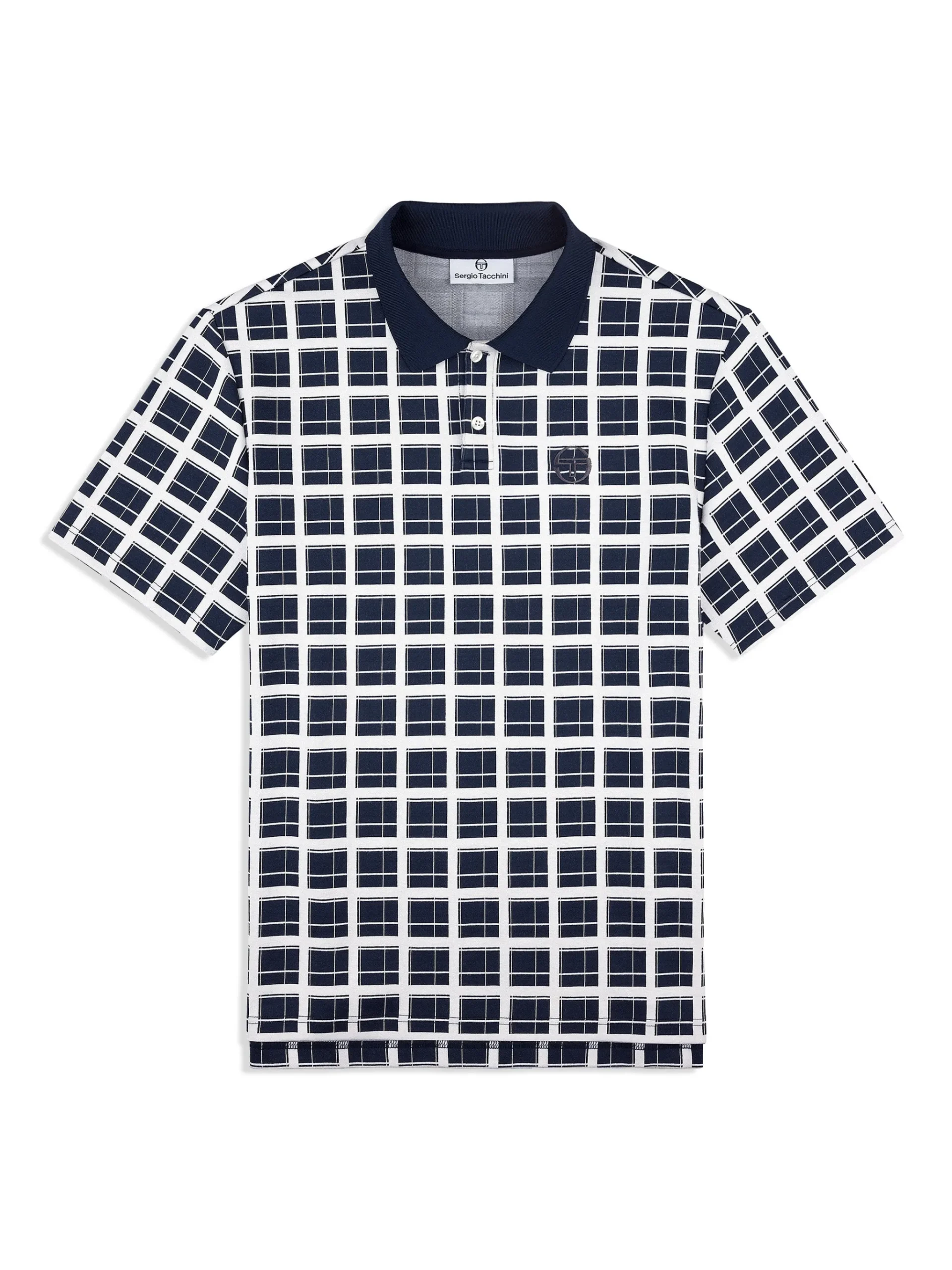Damarindo Check Polo- Maritime Blue