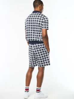 Damarindo Check Short- Maritime Blue