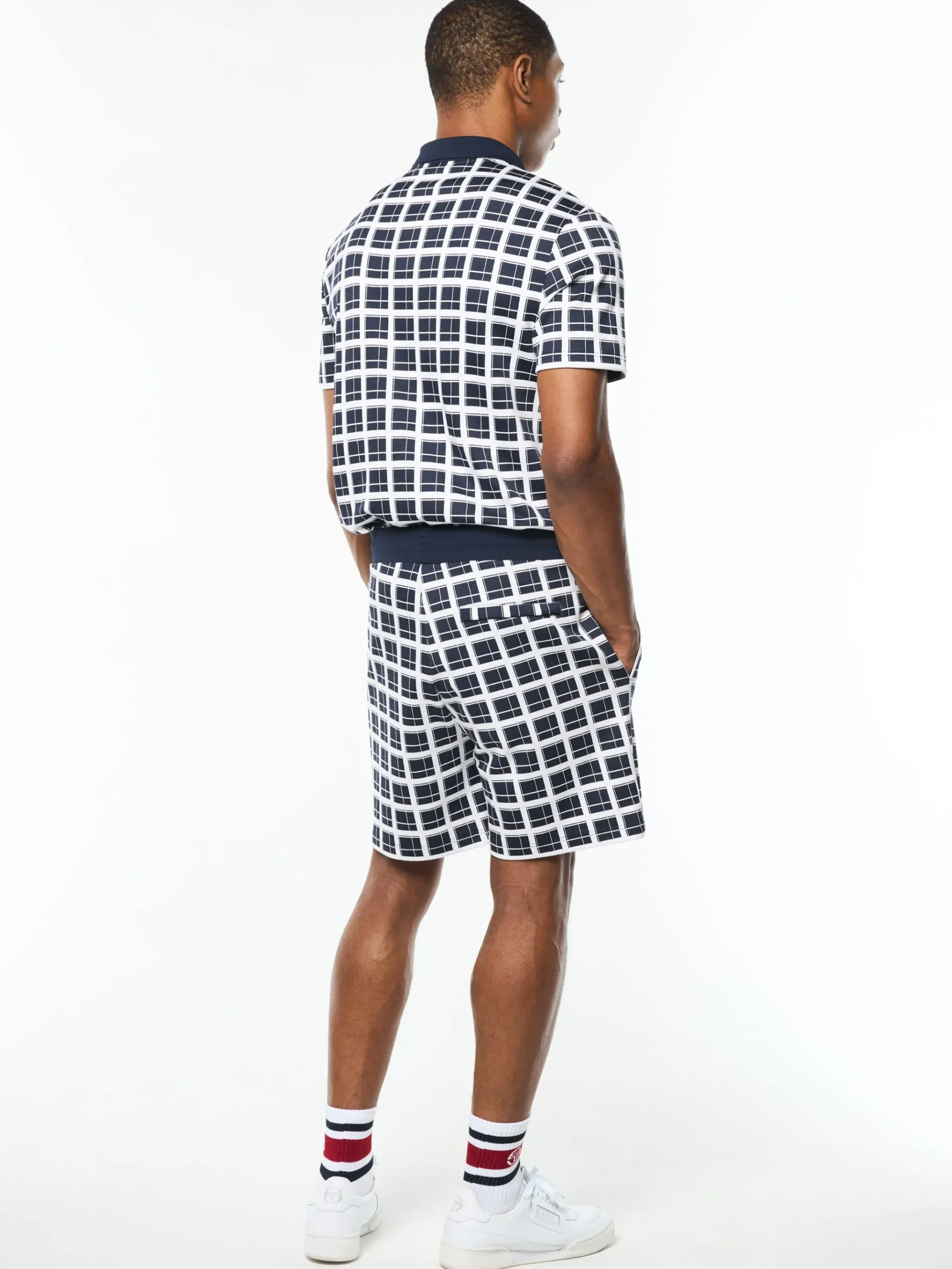 Damarindo Check Short- Maritime Blue