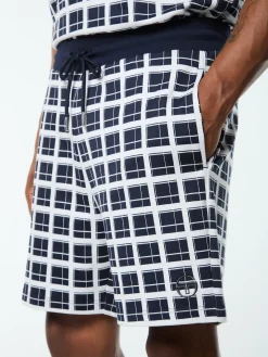 Damarindo Check Short- Maritime Blue