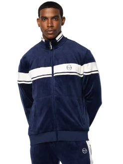 Damarindo Velour Track Jacket- Maritime Blue