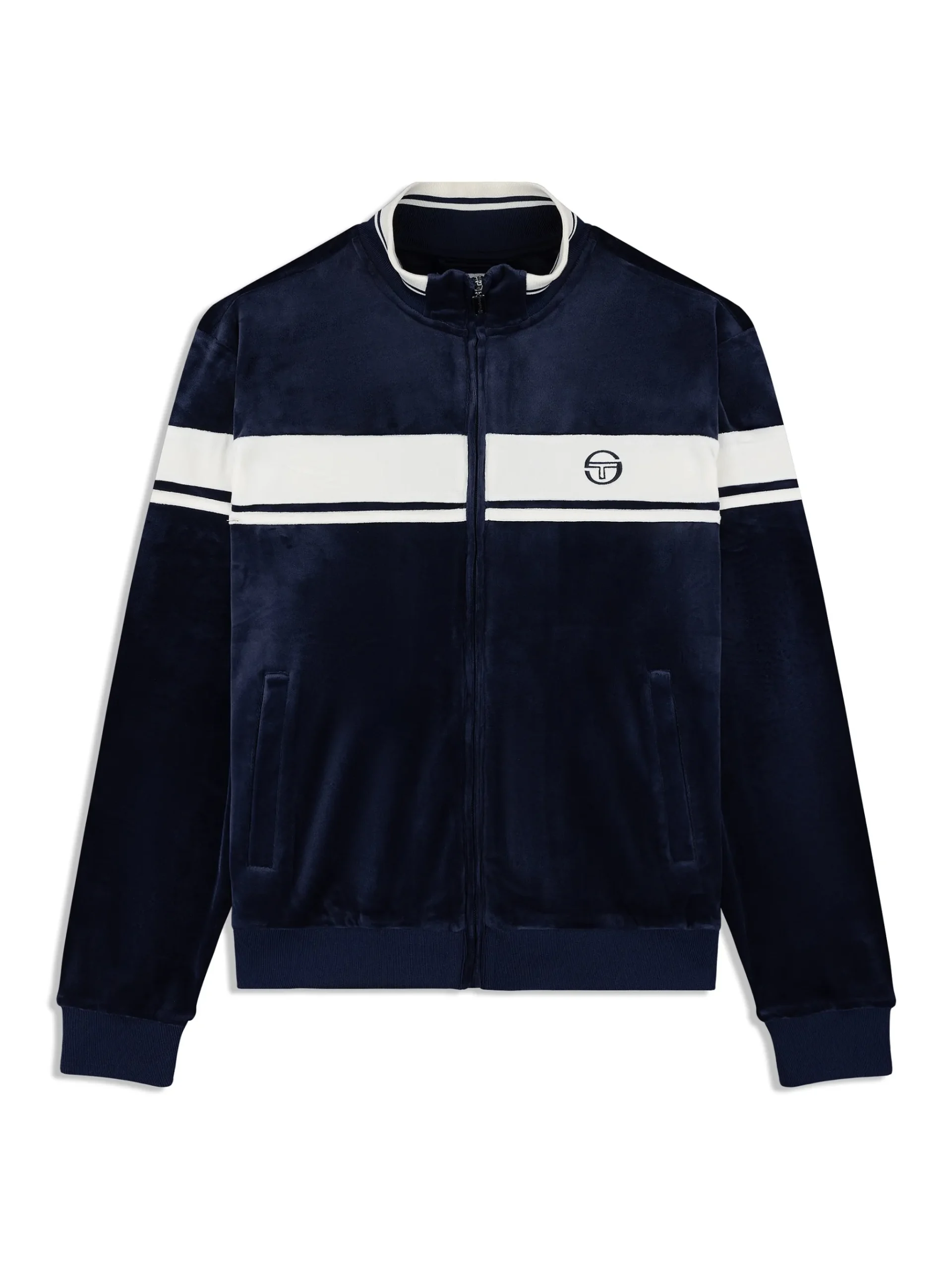 Damarindo Velour Track Jacket- Maritime Blue