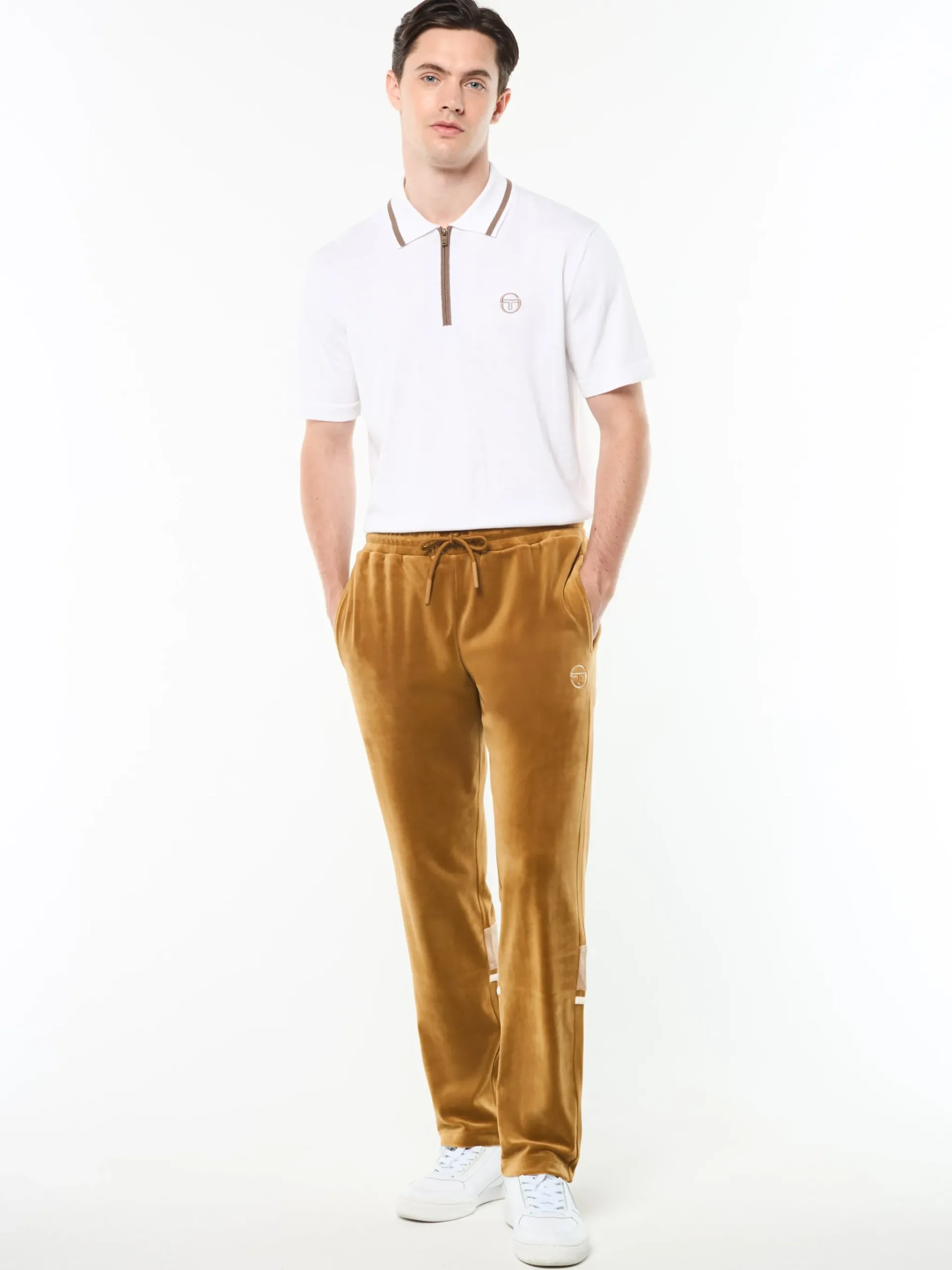 Damarindo Velour Track Pant- Bronze Brown