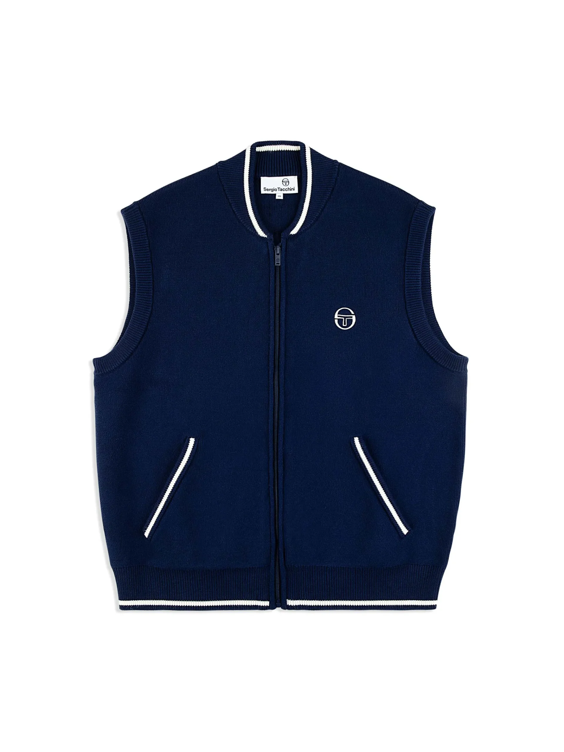 Enzo Knit Vest- Maritime Blue