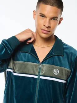Forato Velour Track Jacket-Mediterranea