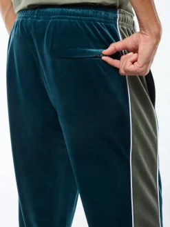Forato Velour Track Pant-Mediterranea