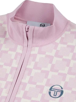 Leila Short Sleeve Track Jacket- Pale Mauve