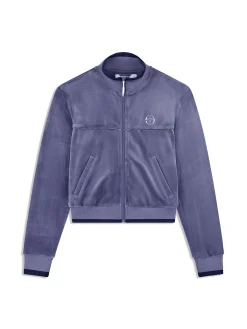 Leta Velour Jacket-Heron