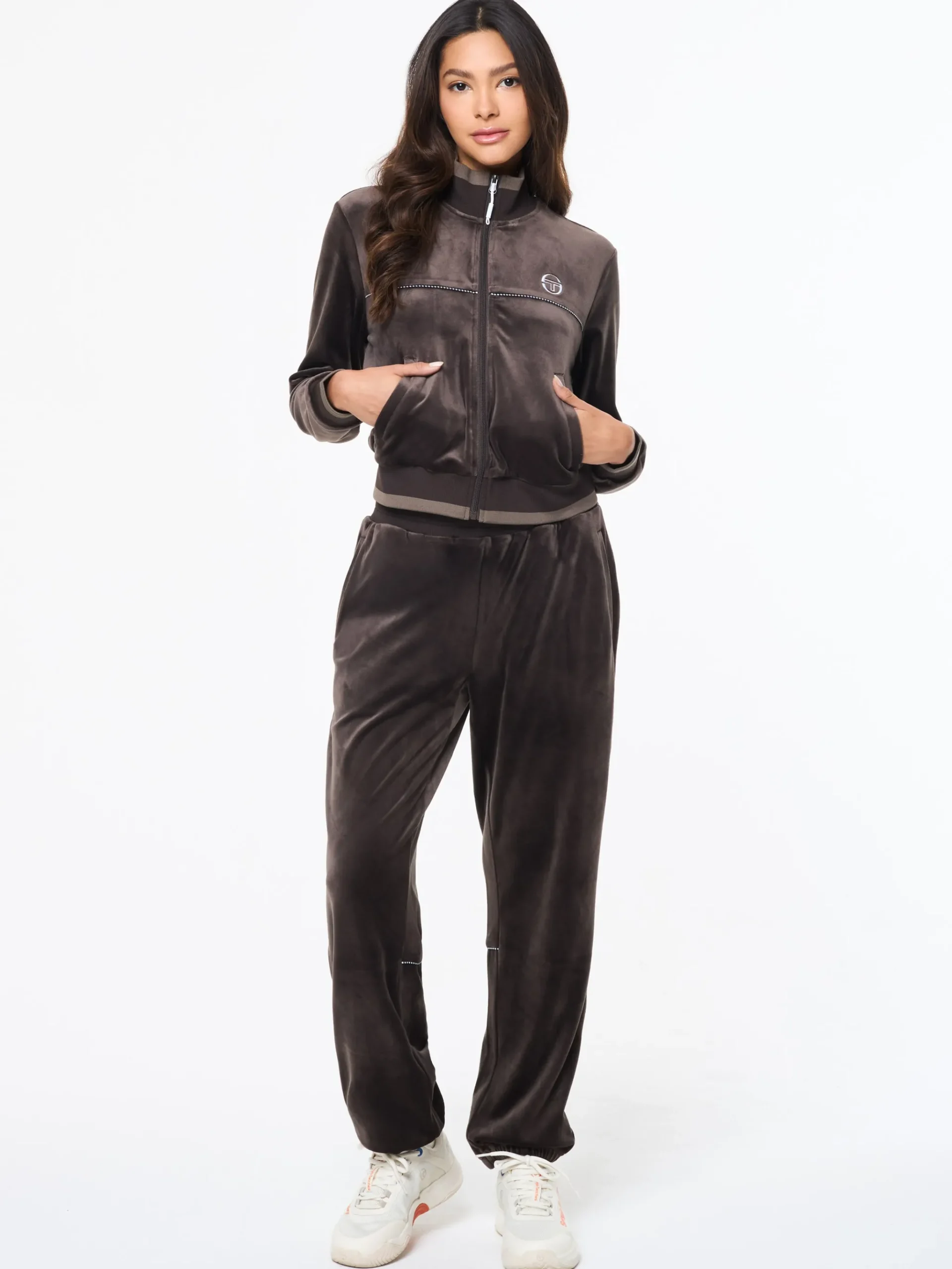 Leta Velour Pant- Mulch