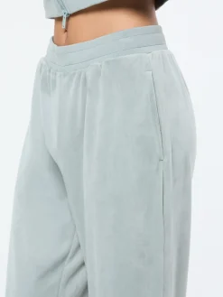 Lina Velour Track Pant- Green Gables