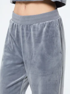 Lina Velour Track Pant- Quiet Shade