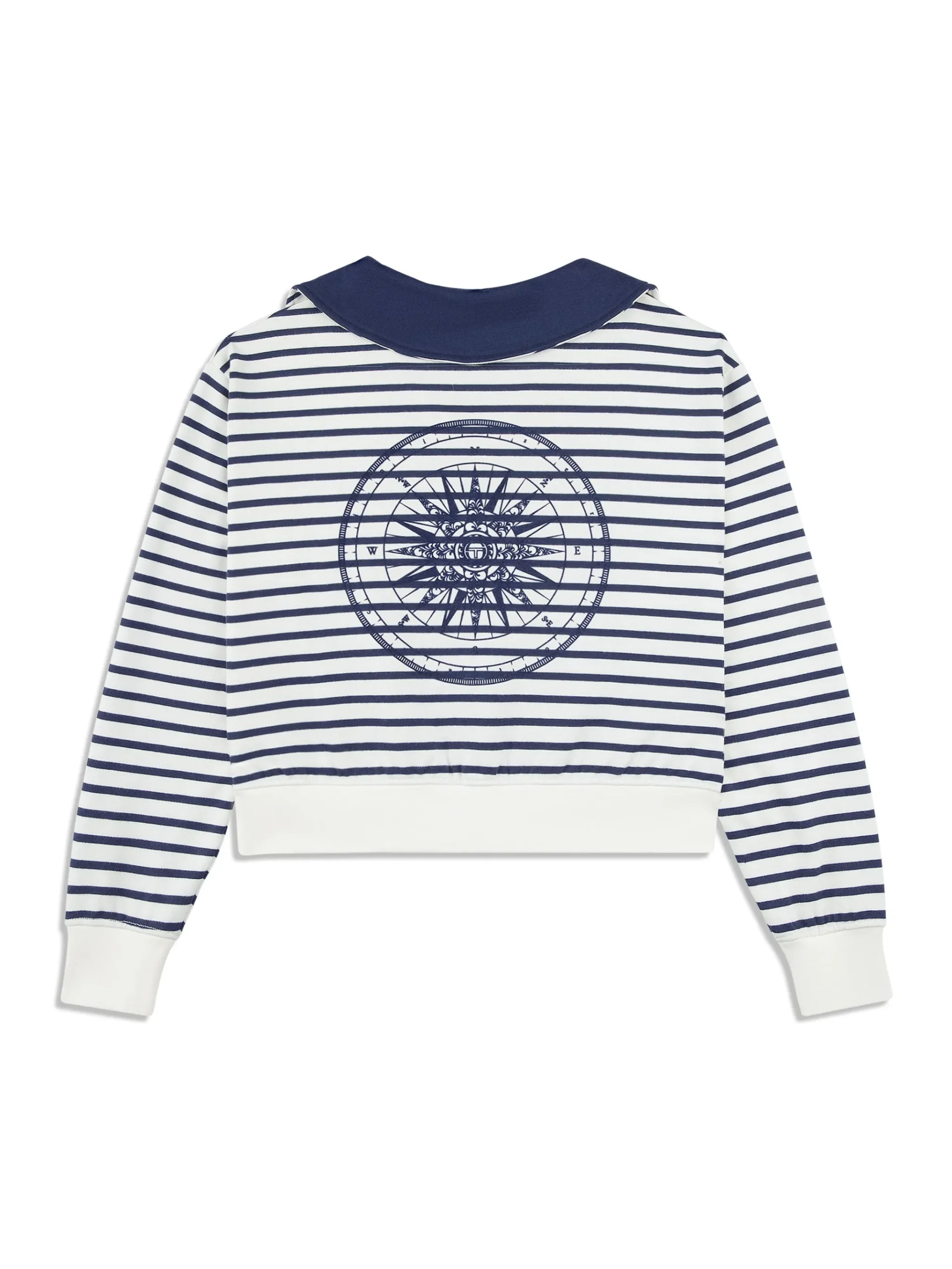 Marina Sailor Collar Sweatshirt- Gardenia