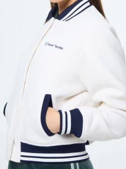 Marisa Varsity Jacket- Gardenia