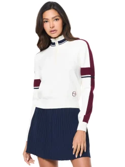 Nota Knit Quarter Zip- Gardenia