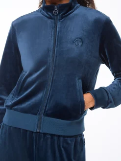 Nuvola Velour Track Jacket-Key Largo