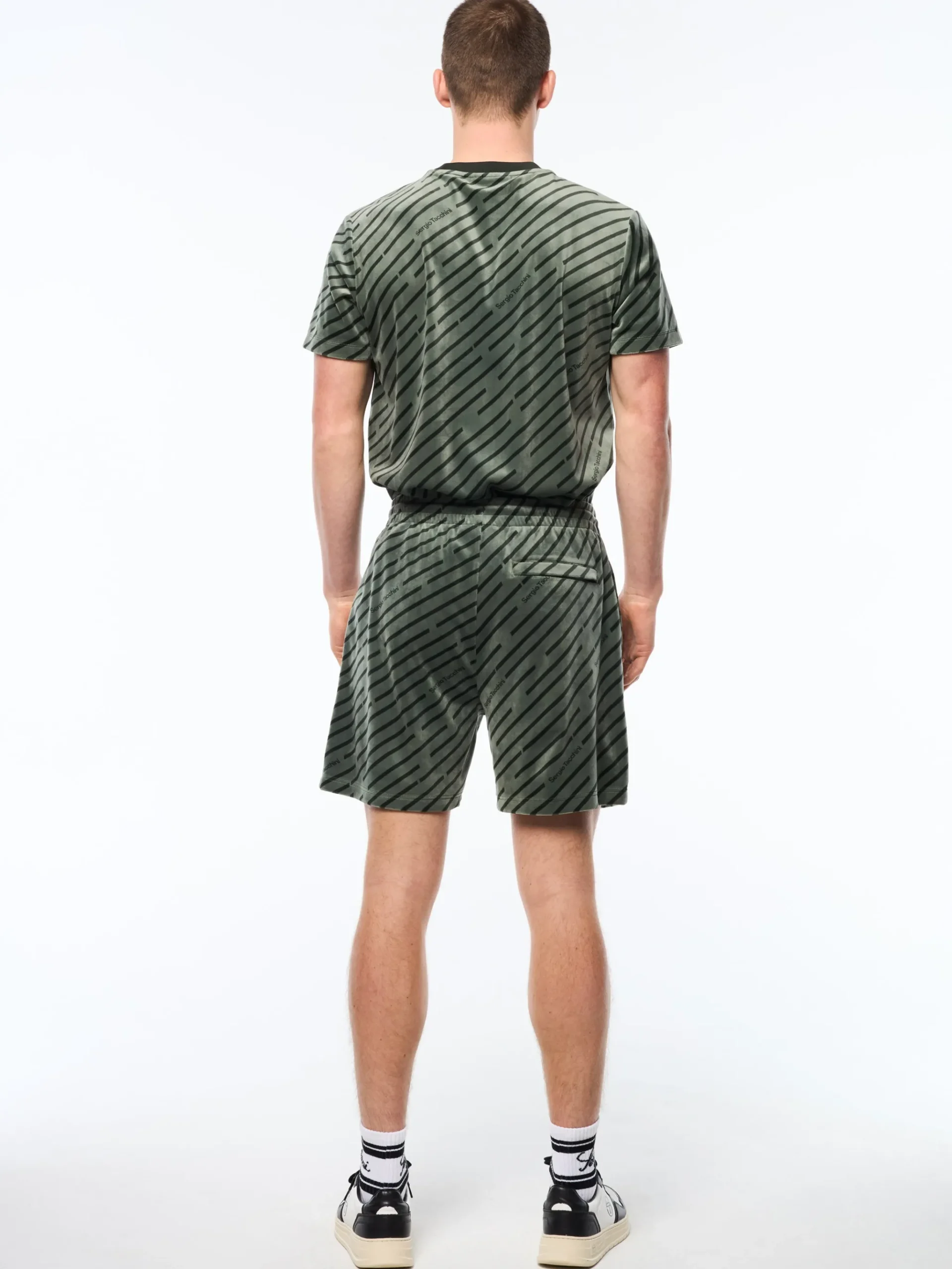 Obliquo Velour Short-Agave Green