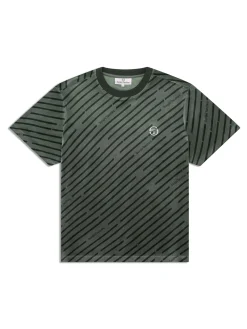 Obliquo Velour T-Shirt-Agave Green