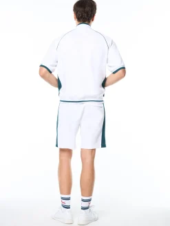 Pannello Short Sleeve Track Jacket-Brilliant White