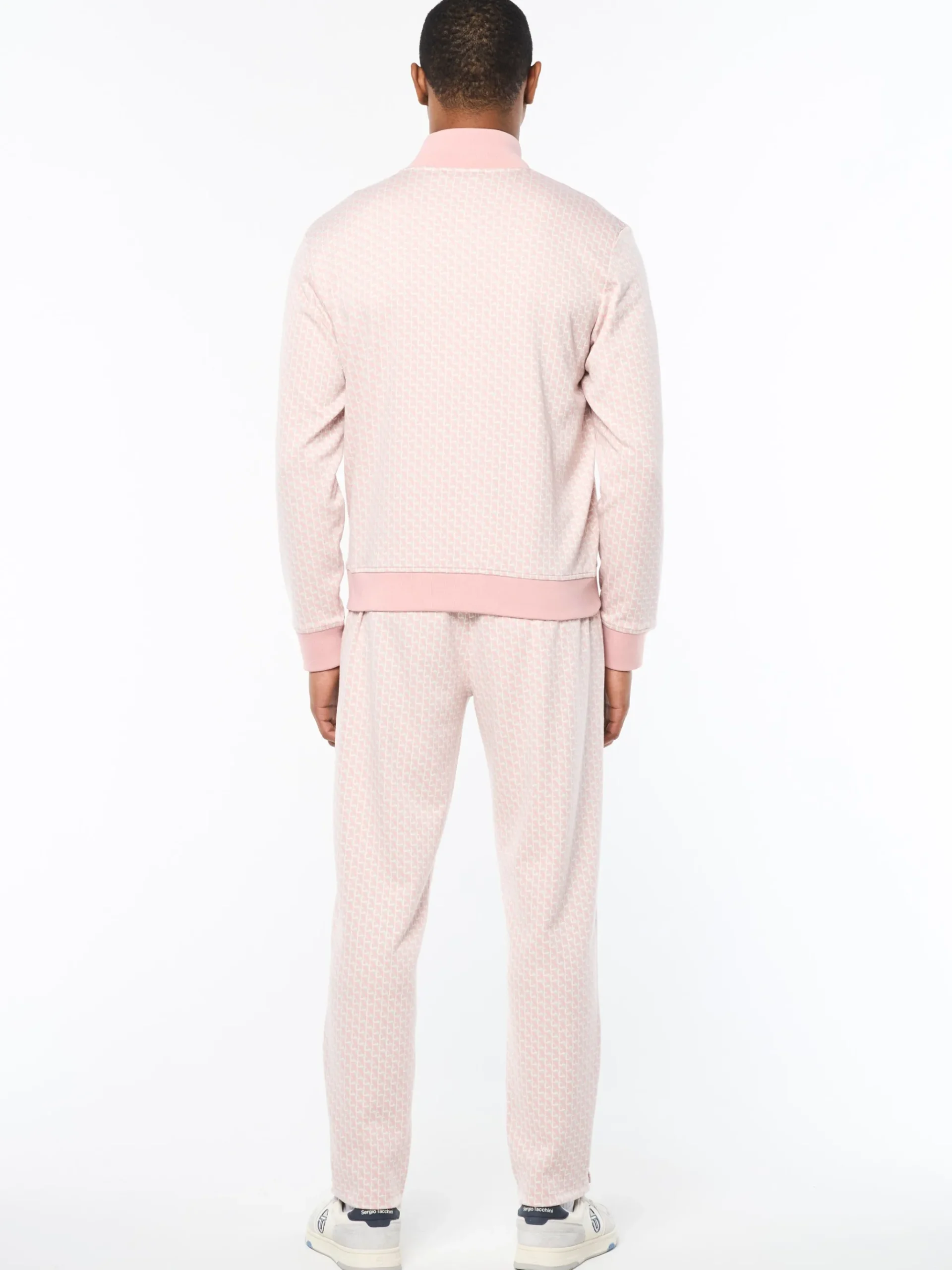 Paolo Knit Track Jacket- Pale Mauve