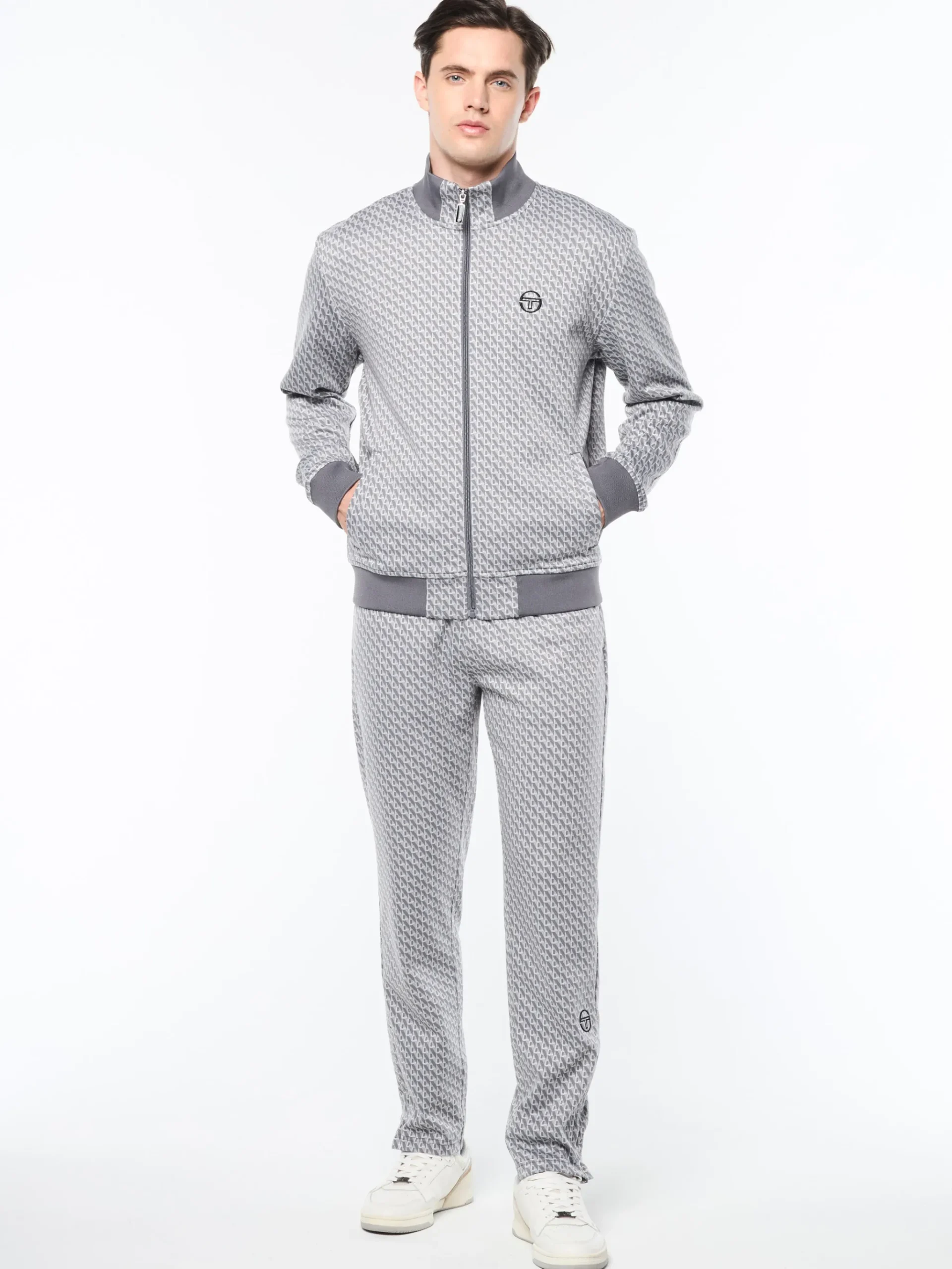 Paolo Knit Track Jacket- Quiet Shade
