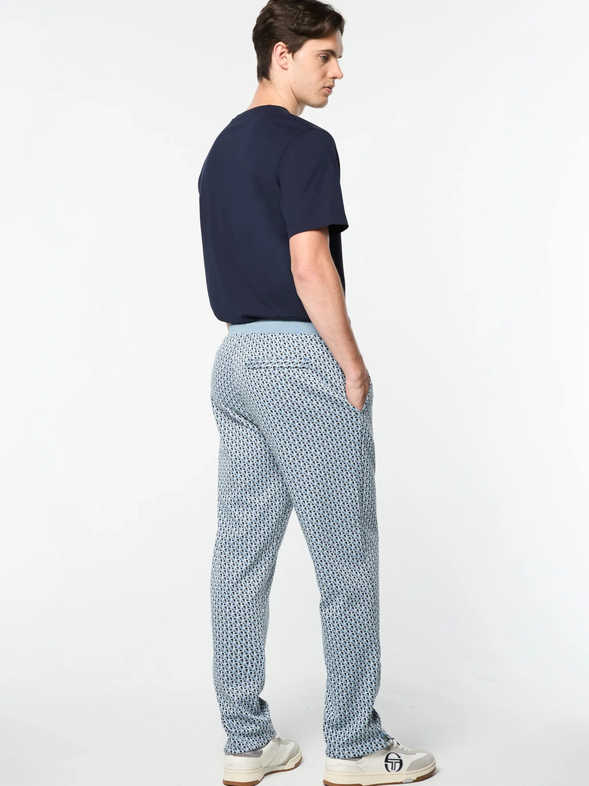 Paolo Knit Track Pant- Faded Denim