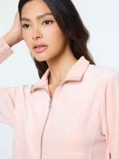 Piera Velour Track Jacket- Evening Sand