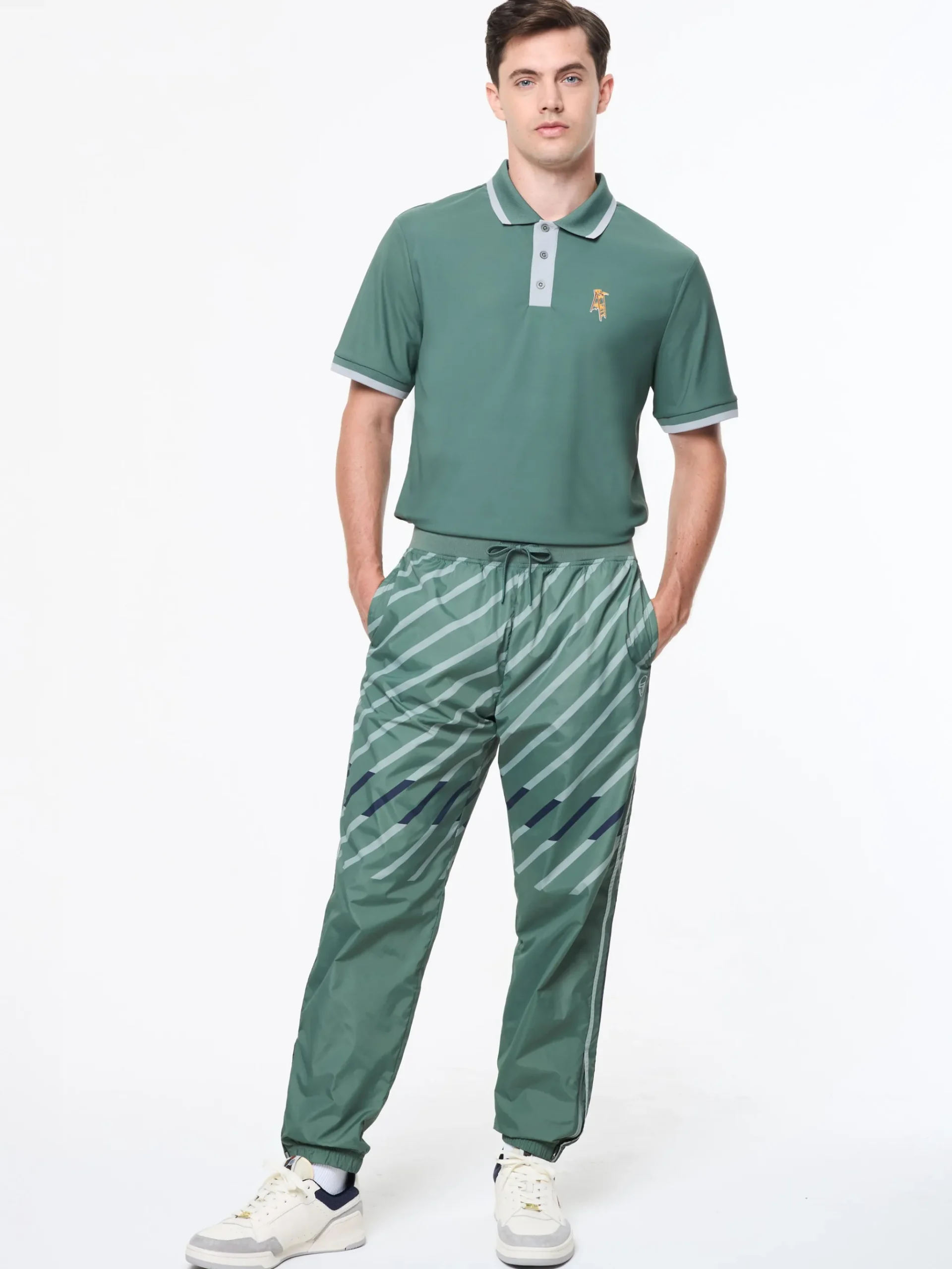 Quadretto Track Pant- Duck Green