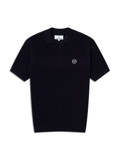 Sabino Knit Polo-Maritime Blue