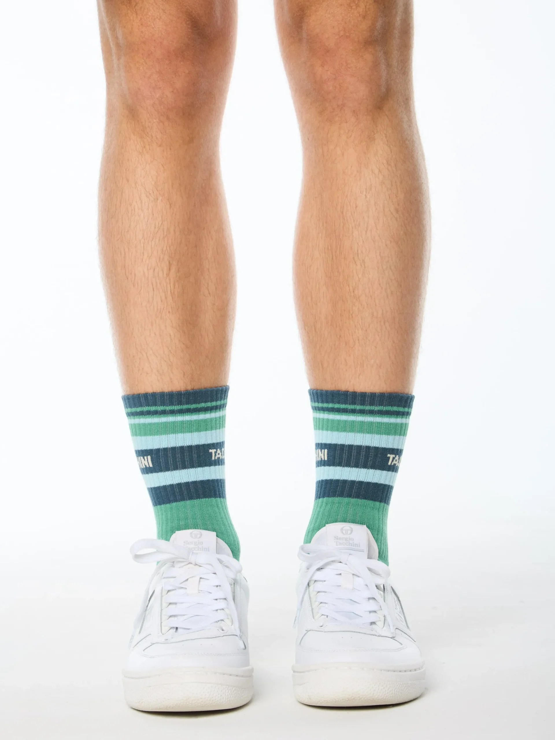 Strisce Sock-Bottle Green