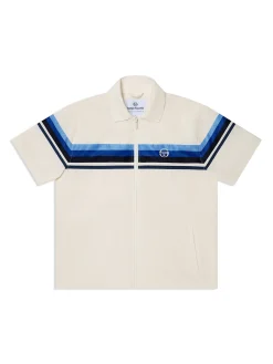 Striscia Short Sleeve Track Jacket-Gardenia