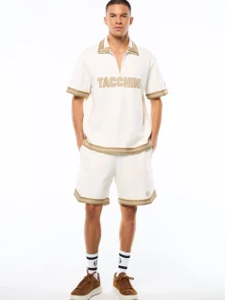 Tito Short Sleeve Polo-Gardenia