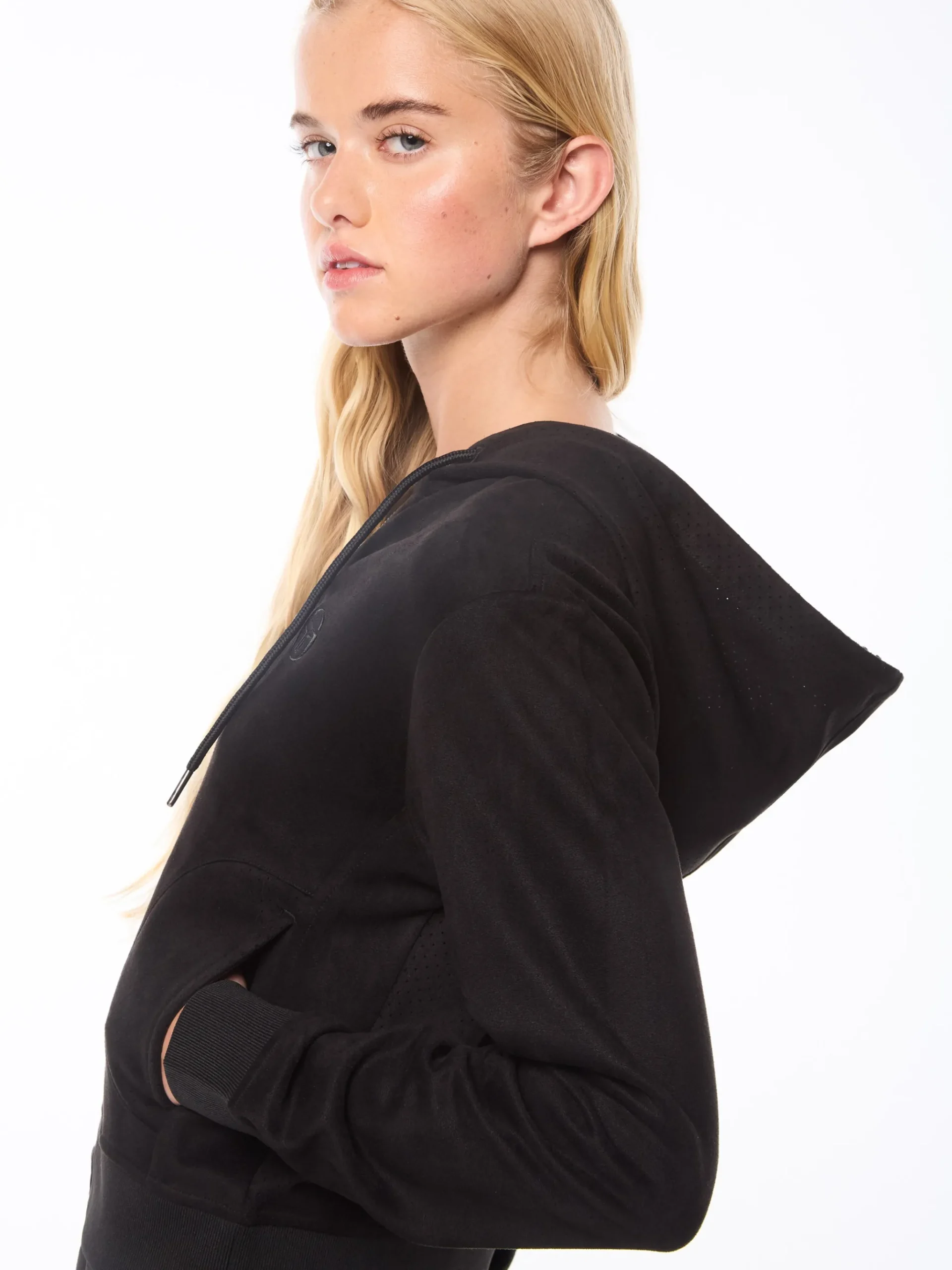 Women's Camoscio Hoodie- Black Beauty