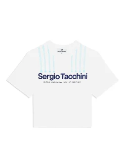 Women's Colonna Cropped T-Shirt- French Blue