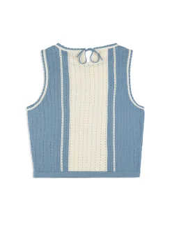 Zola Knit Top- Faded Denim